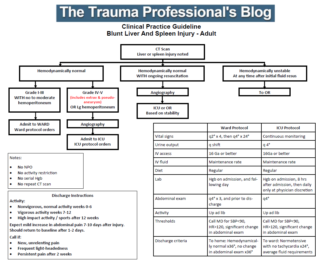 Solid Organ Injury Practice Guideline Updated | The Trauma Pro